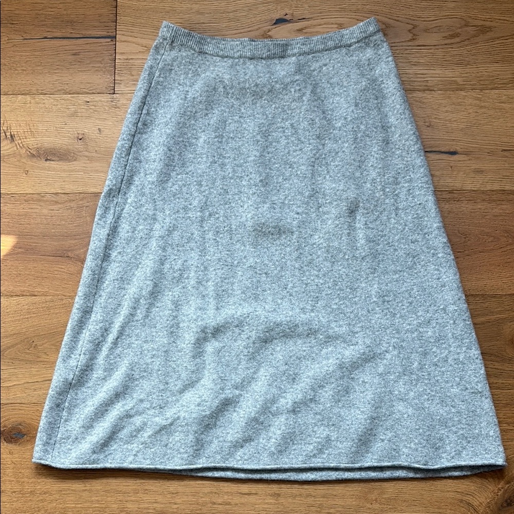 Everlane Gray Midi A-Line Skirt Casual